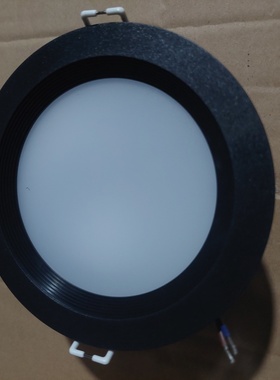 雷士照明黑色筒灯NLED9124 10W3000K 开12CM嵌入式天花灯客厅防雾