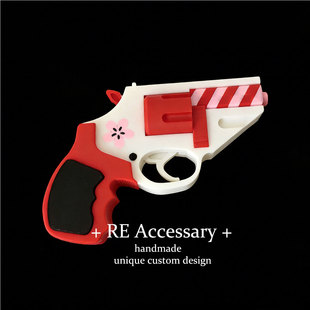 RE自制圣诞节cos花火小手枪玩具y2k崩坏游戏道具周边可爱配饰