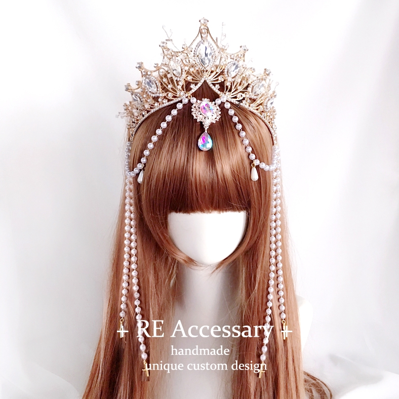 皇冠发饰lolita圣母茶会花嫁