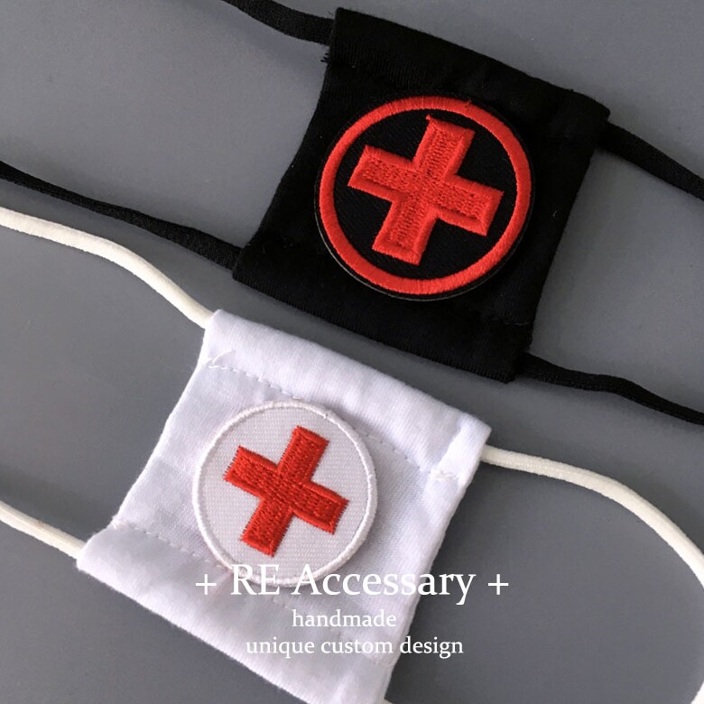 re家自制十字病院风眼罩医疗系地蕾系天使界隈单眼罩中二病