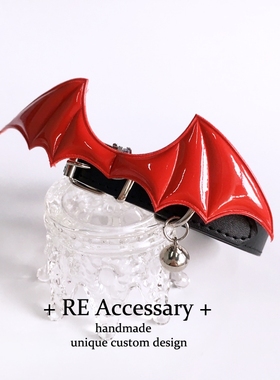 日系亚文化小恶魔可爱皮项圈