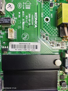 KKTⅤ电视U55T，35022344主板维修，卡开机画面，亮绿灯，等故障