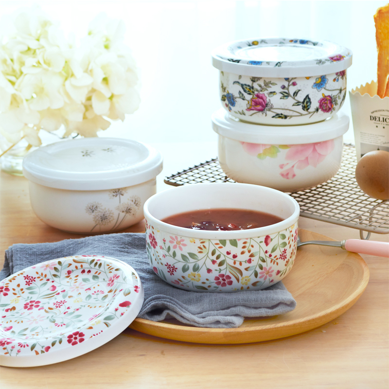 陶瓷微波炉专用日式风保鲜瓷碗