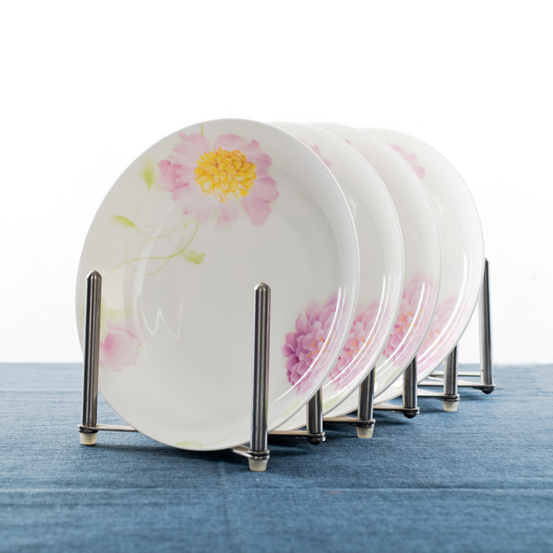 骨瓷餐具深盘4件套印花汤盘饭盘