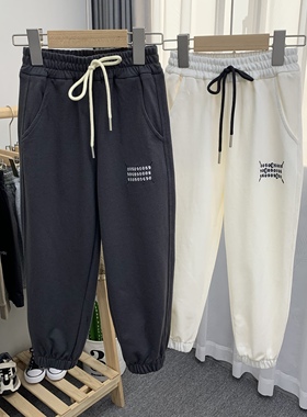 牛哆哆童装夏款新品男童女童薄款裤子束脚运动裤裤卫裤33890