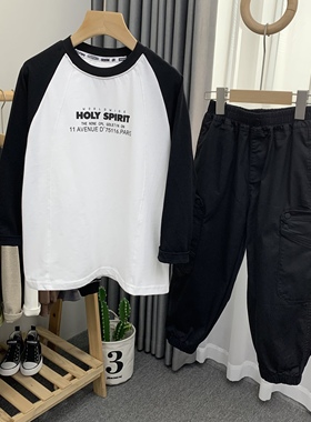 牛哆哆童装男女童长袖T恤春装儿童上衣男童打底衫时髦潮52153