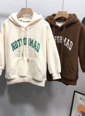 牛哆哆童装摇粒绒卫衣冬装新款韩版男女童韩版加绒卫衣28270