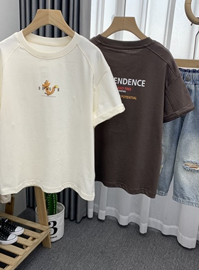 牛哆哆童装儿童韩版卡通t恤衫夏款男女童时尚洋气短袖53356