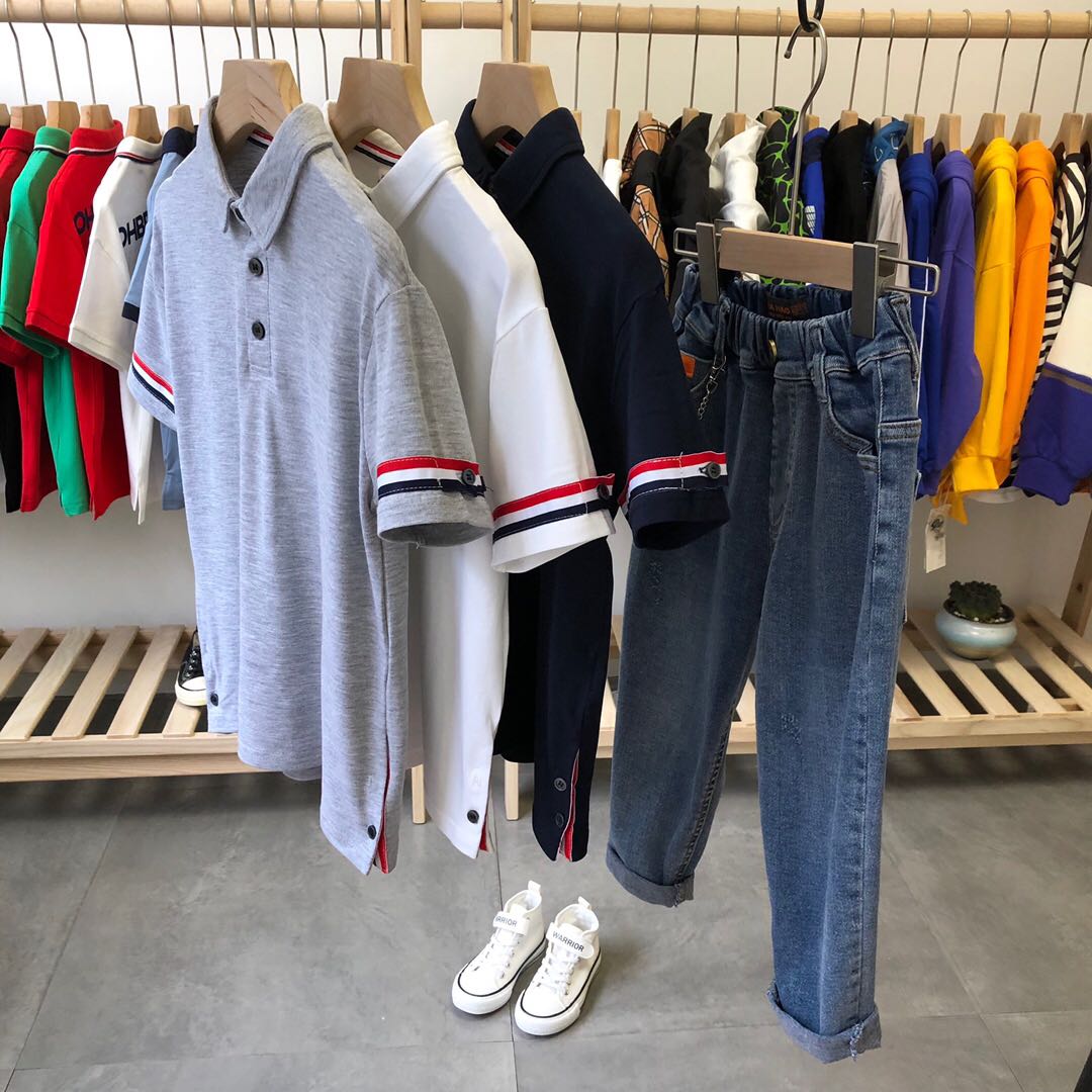 童装男童翻领POLO衫卡芙恰恰夏款t恤中大童儿童男童短袖2617