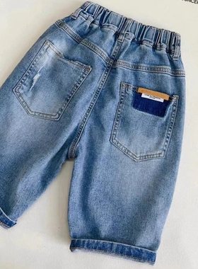 牛哆哆童装夏装新款男女童韩版牛仔中裤七分裤软牛仔96706