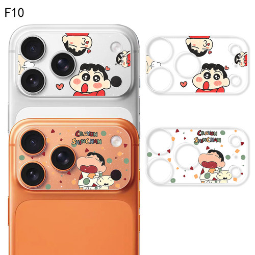 蜡笔小新镂空镜头膜适用苹果17ProMax磨砂卡通动漫镜头软膜iPhone17Pro后置摄像头膜17promax超薄贴膜软膜