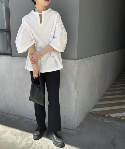 出口日单2025夏季新款女士柔软舒适透气百搭灯笼袖衬衫