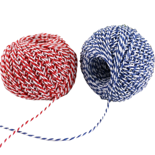 双色彩色粽子线 包粽子的棉线绳 白色纯色粽子线中粗包装线绳棉线