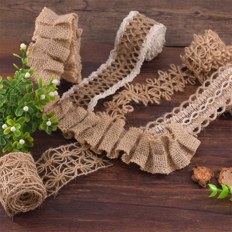 棉麻花边幼儿园小朋友装饰品麻布