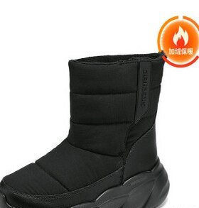 skechers斯凯奇厚底缓震休闲鞋加绒保暖雪地靴中筒靴女靴168065