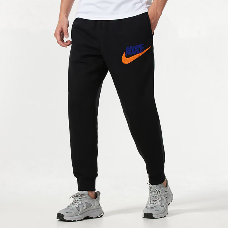 针织加绒长裤Nike耐克裤子正品保暖运动裤冬季新款男裤小脚休闲裤