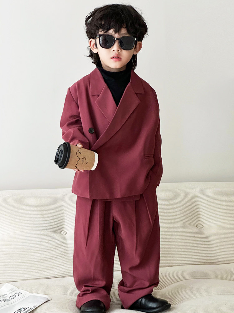 가을 겨울 중국 스타일 아동복 2024 새로운 아동복 유행 소년 드레스 잘 생긴 HANFU