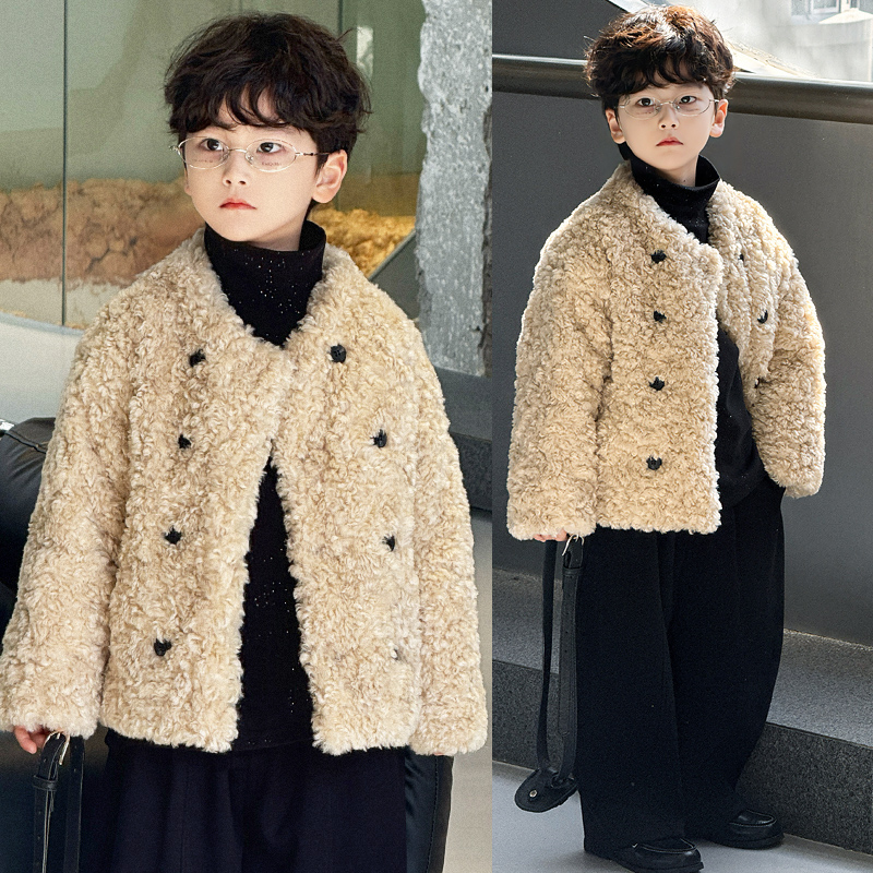 男童帅气慵懒风冬款加绒外套