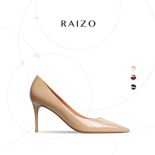 RAIZO 2025手工高跟鞋 女通勤尖头细跟舒适真皮底不累脚气质简约