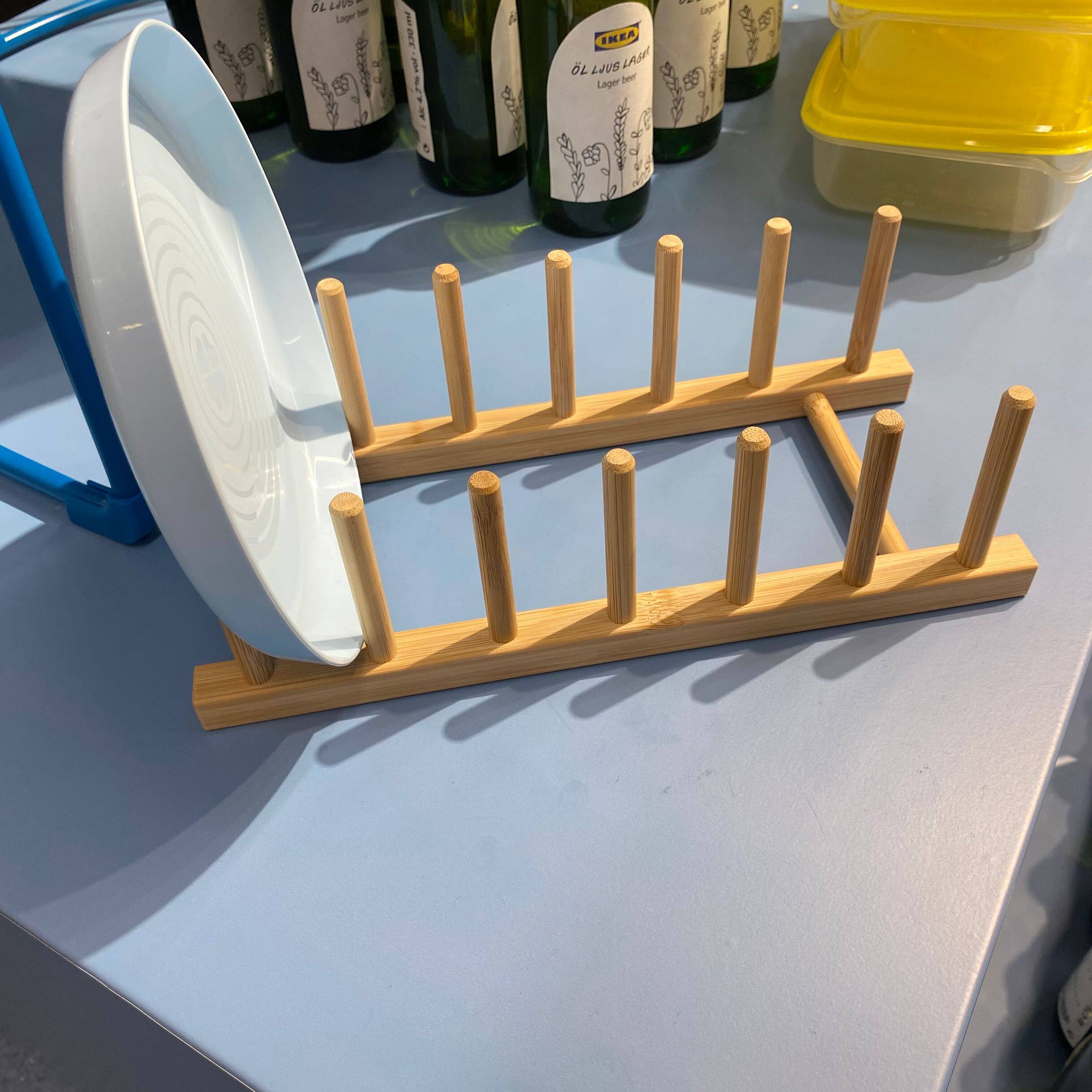 奥比特盘子架厨房餐碟收纳整理架沥水架子杯架竹宜家正品国内代购