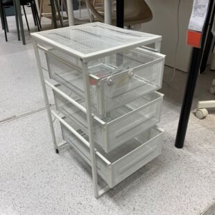 IKEA宜家列纳特抽屉柜文件柜办公室桌下资料收纳柜移动储物柜钢制