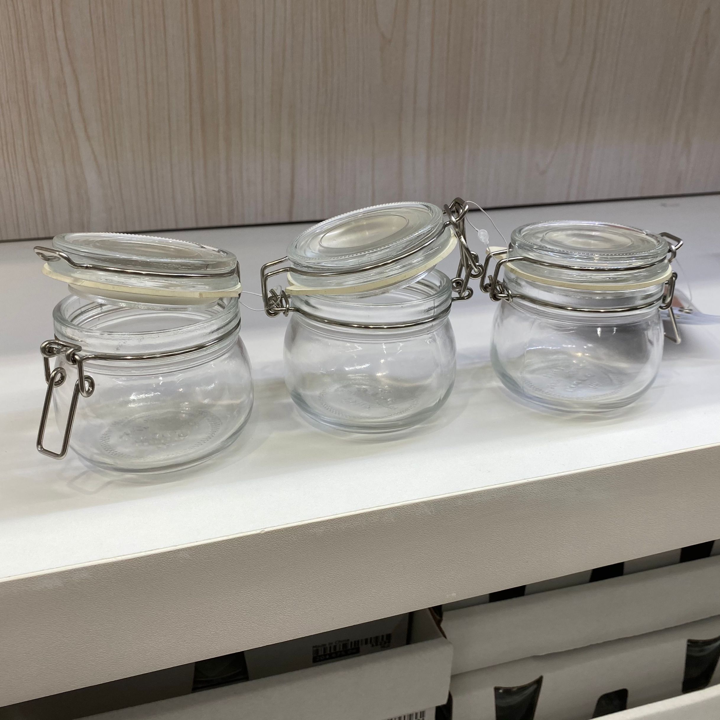 IKEA宜家考肯附盖罐透明玻璃密封罐储物罐家用泡菜罐子带盖玻璃瓶