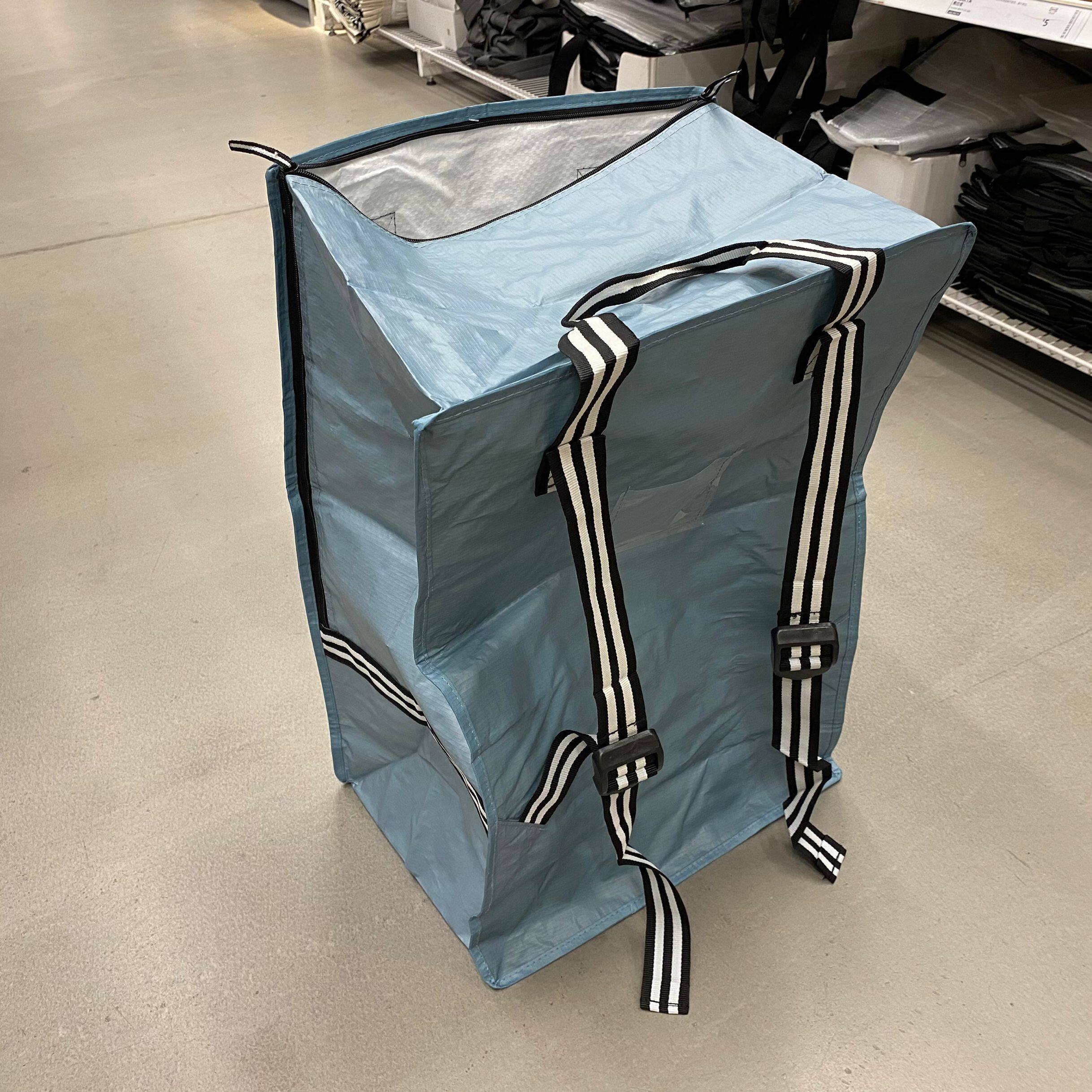 IKEA宜家约诗诺袋 购物袋环保袋子背包袋搬家袋蓝色储物袋拎袋72L