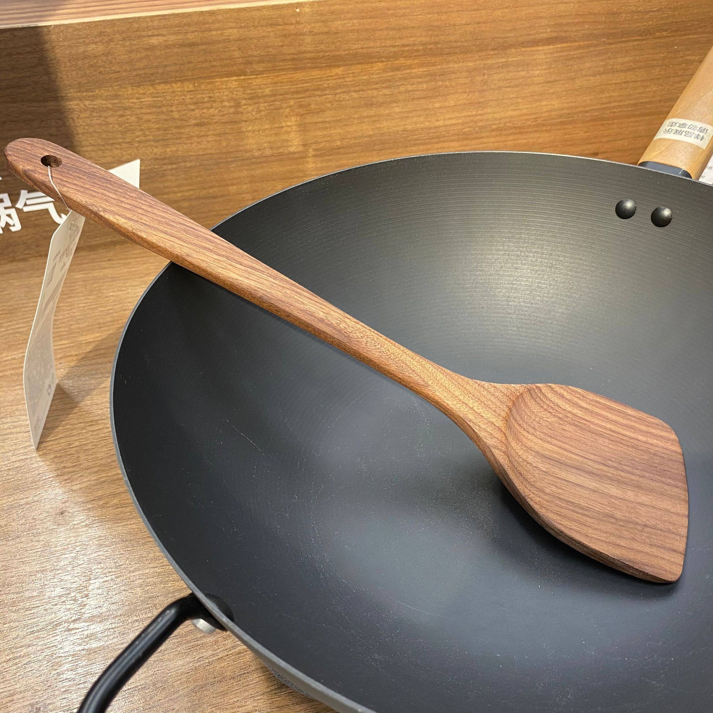 IKEA宜家胡赫特锅铲木铲炒菜铲子不粘锅专用胡桃木长柄木头铲厨具