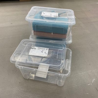 IKEA宜家正品 萨姆拉 收纳储物盒子桌面塑料收纳盒透明杂物整理箱