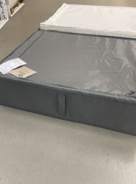 宜家思库布储物袋衣服盒收纳箱69×55×19黑白色IKEA宜家国内代购