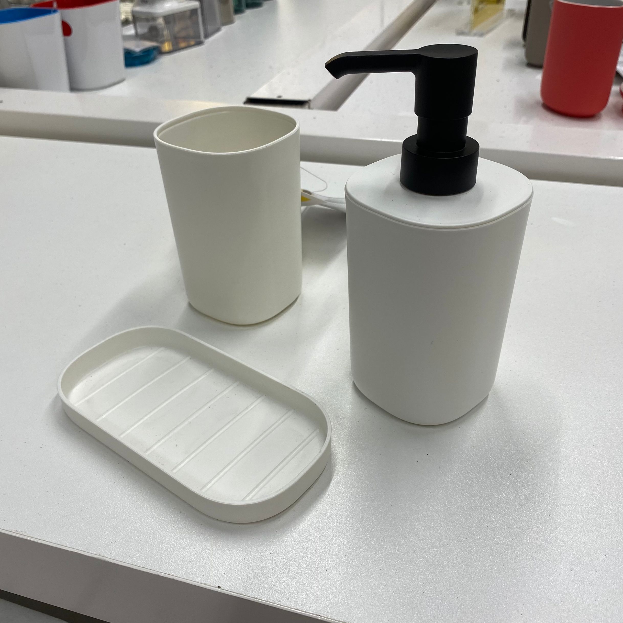 宜家斯道温 浴室用品3件套肥皂盒牙缸皂液器漱口杯乳液器国内代购