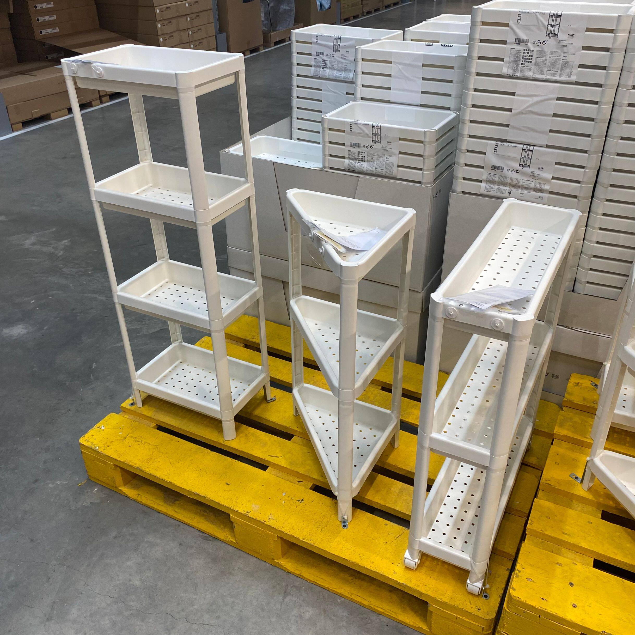 IKEA宜家维灰恩 搁架单元 浴室置物架子储物收纳转角装置塑料推车