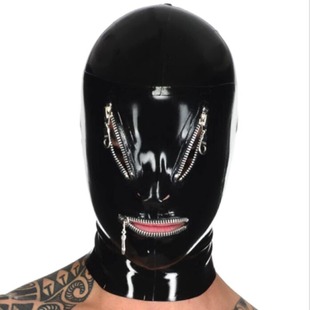 2026新款乳胶拉链头套 乳胶衣面具 高端手工定做 拉链眼嘴开鼻孔