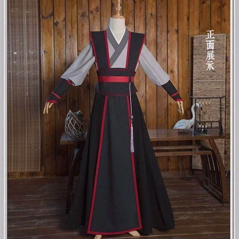 魔道祖师cos服少年魏无羡cos服儿童假发靴子天子笑cos服全套