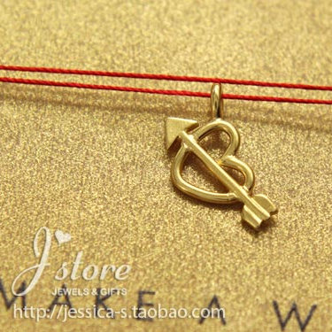 丝线款 银镀金【一见钟情】吊坠 许愿项链 箭心 美国Dogeared正品