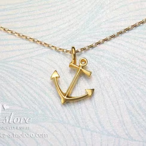 海洋系列※银镀金链船锚 海螺壳项链 永远的夏天美国Dogeared正品