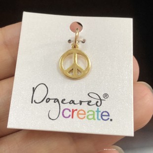 正品 Create系列 美國Dogeared 項鏈手繩掛墜 DIY配件 和平標吊墜