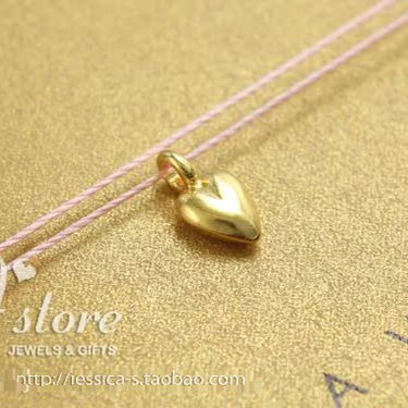 丝线款 银镀金【宝贝心】吊坠 许愿项链  美国Dogeared正品