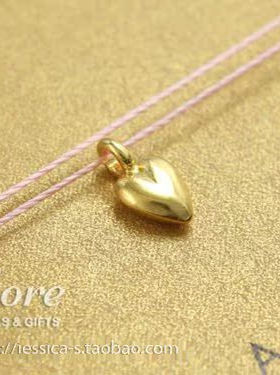 丝线款 银镀金【宝贝心】吊坠 许愿项链  美国Dogeared正品