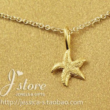 迷你小海星 许愿项链 925银镀金 金色锁骨链 美国Dogeared正品