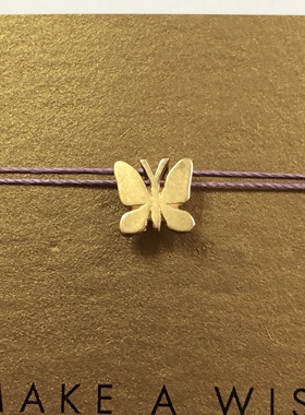 丝线款 银镀金【蝴蝶】吊坠 许愿项链  美国Dogeared正品