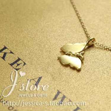 王蝶 蝴蝶 许愿项链 银镀金锁骨链 金色 银色 美国 Dogeared 正品