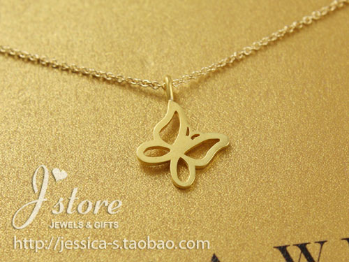 dogeared美国甜蜜的蝴蝶镀金链