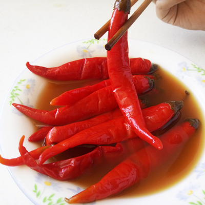 云南泡辣子老坛泡菜泡红辣椒农家泡辣椒海椒酸脆辣下饭菜300克