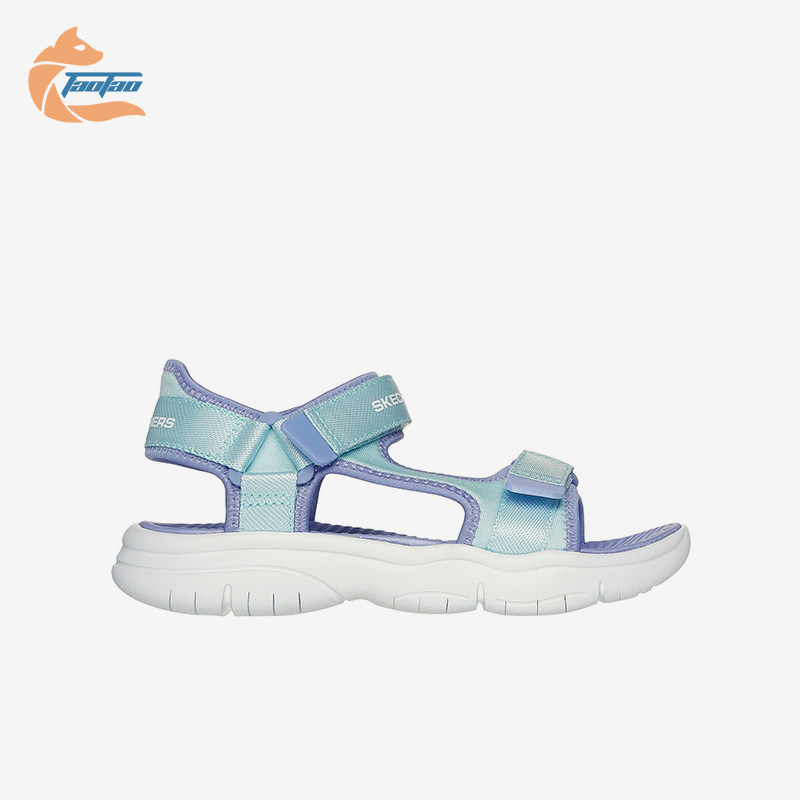 Skechers/斯凯奇正品复古潮流女童柔软透气魔术贴休闲凉鞋303048L - 实物图