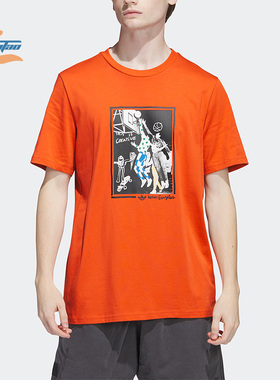 Adidas/阿迪达斯正品三叶草SHMOO OLMP SS T男子运动短袖HS3046