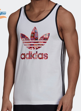 Adidas/阿迪达斯正品三叶草男子运动训练休闲背心T恤 H43942