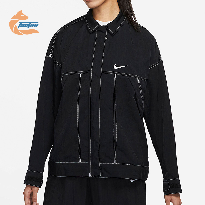女子工装运动休闲翻领夹克耐克