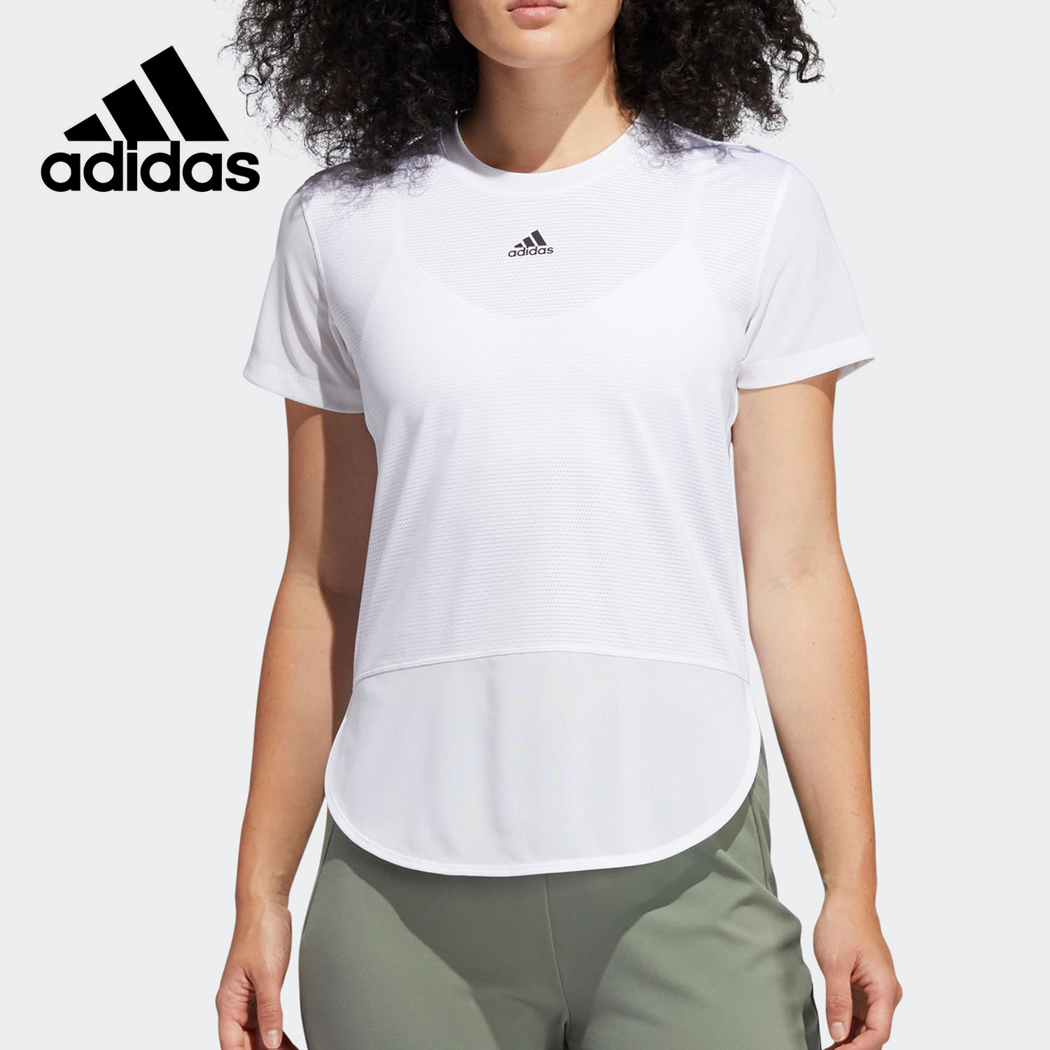 Adidas/阿迪达斯正品A.RDY LVL 3 TEE 女子训练运动短袖T恤GN7316