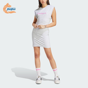 Adidas 三叶草新款 女子运动修身 连衣裙IC3081 阿迪达斯正品